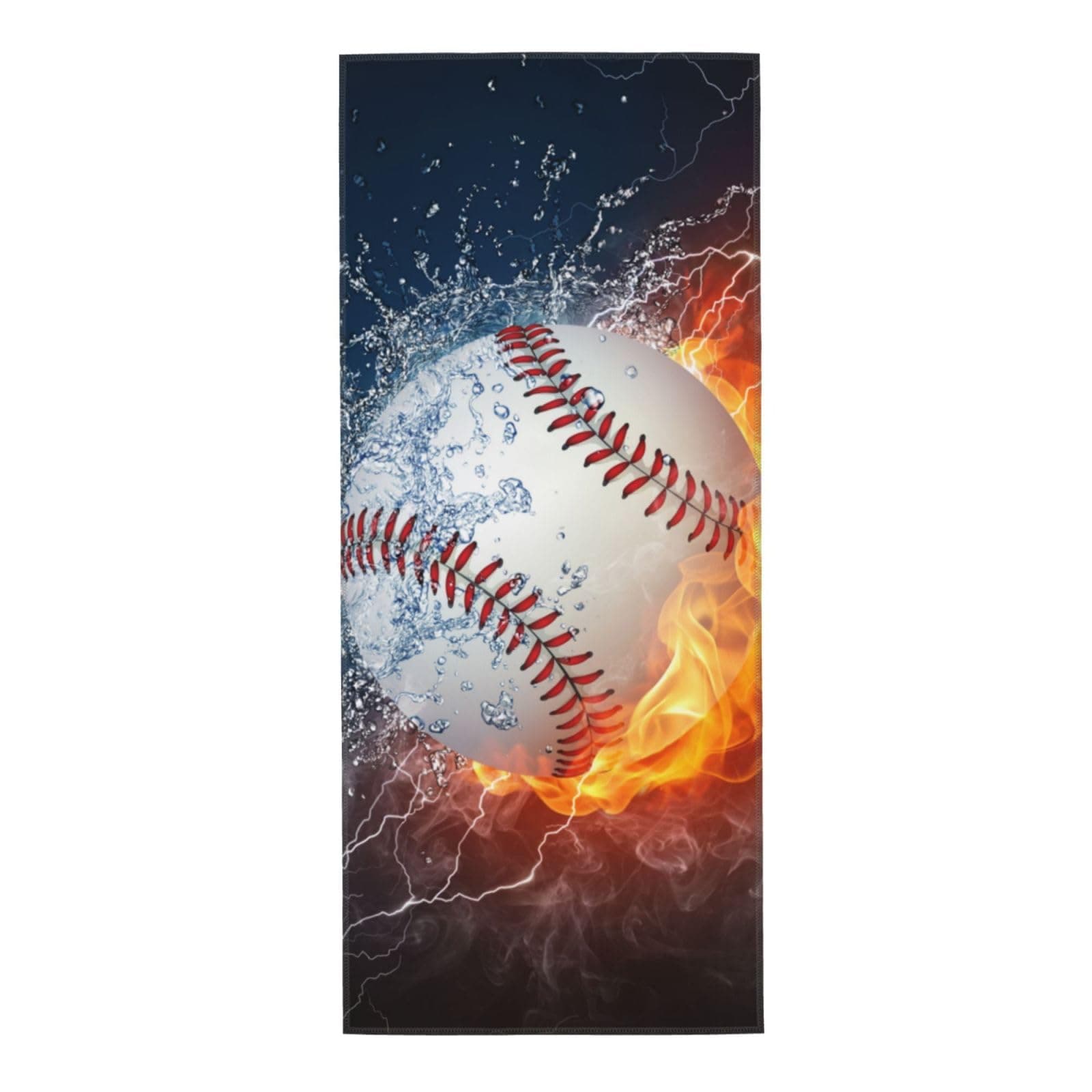 Baseball Pattern Soft Hand Towels Multipurpose for Bathroom, Hotel, Gym and Spa, Sport Bath Face Towels for Youth Boys Girls Women Men