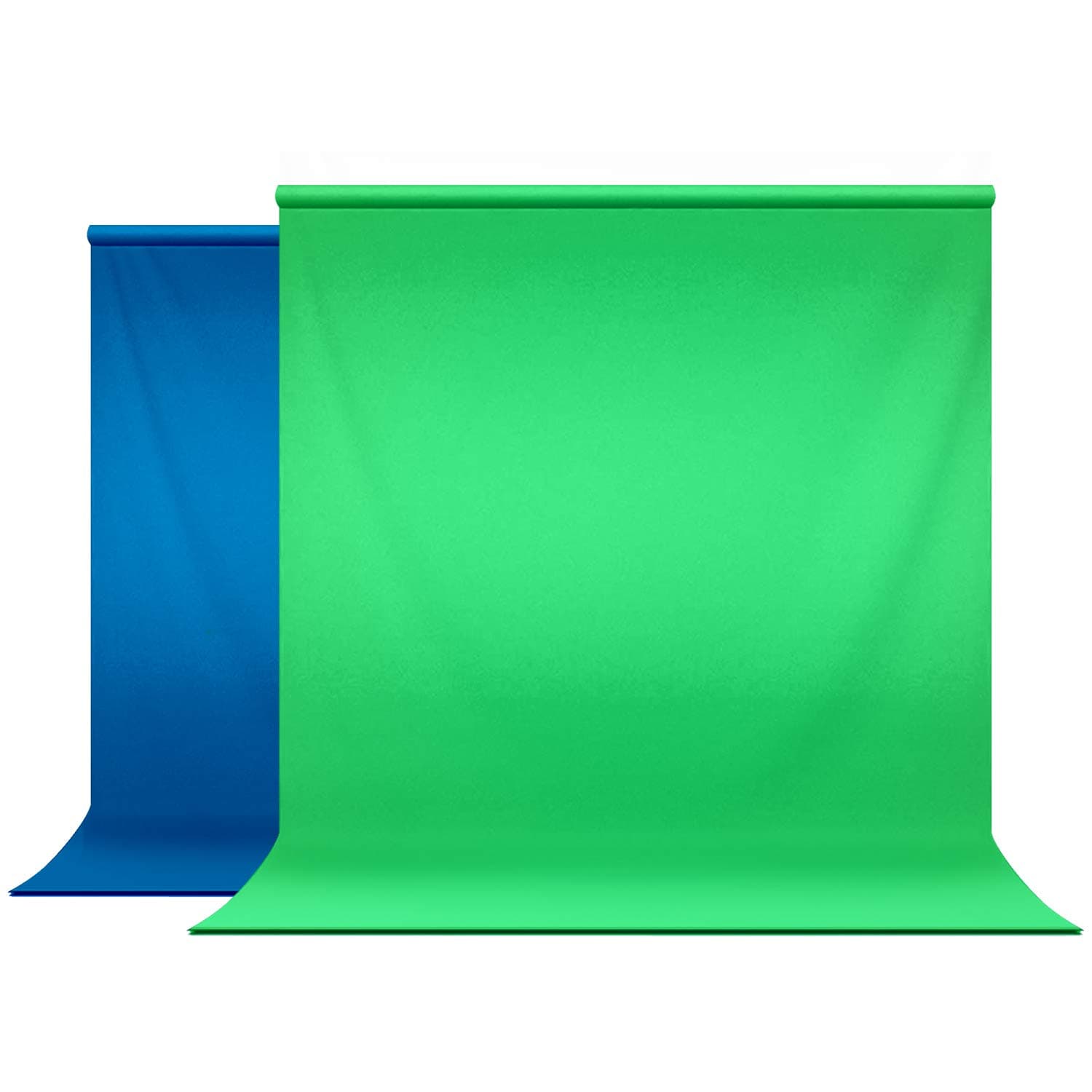 JS Julius Studio 6 x 9 ft. Green & Blue Chroma Key Background Screen, Soft and Seamless Silk Texture Backdrop Muslin, Photography Chromakey Studio, JSAG228