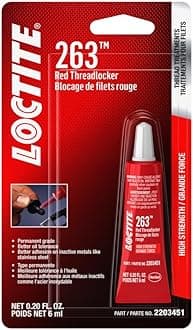 2203451 Threadlocker 263 Surface Insensitive-High Strength Tube, Red, 6-ml