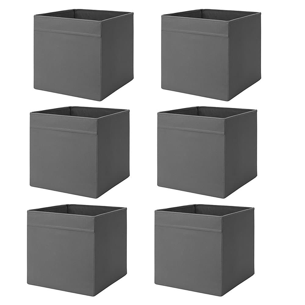Ikea Drona Box (Dark Gray, 6 Pack (L:15" x W:13" x H:13"))