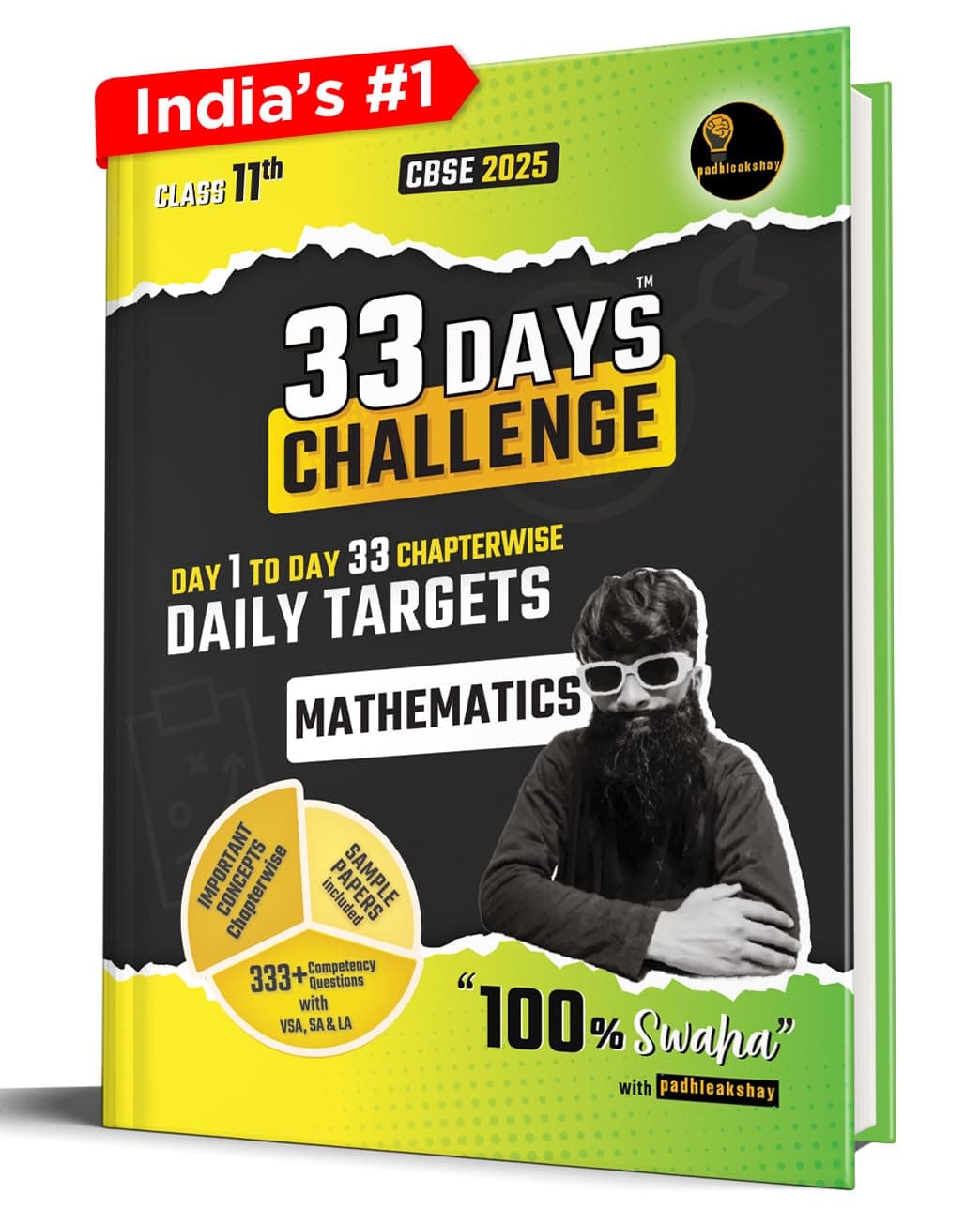 33 Days Challenge CBSE Class 11 Mathematics for 2025 Exams (Includes Sample Papers) by Padhle Akshay