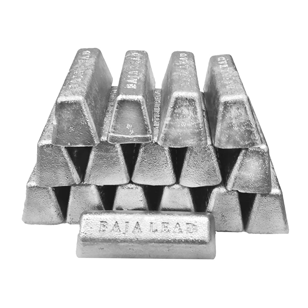 Lead Ingots | Ideal Size 2 Lbs Each Ingot 99.9% Pure Lead by Baja Lead
