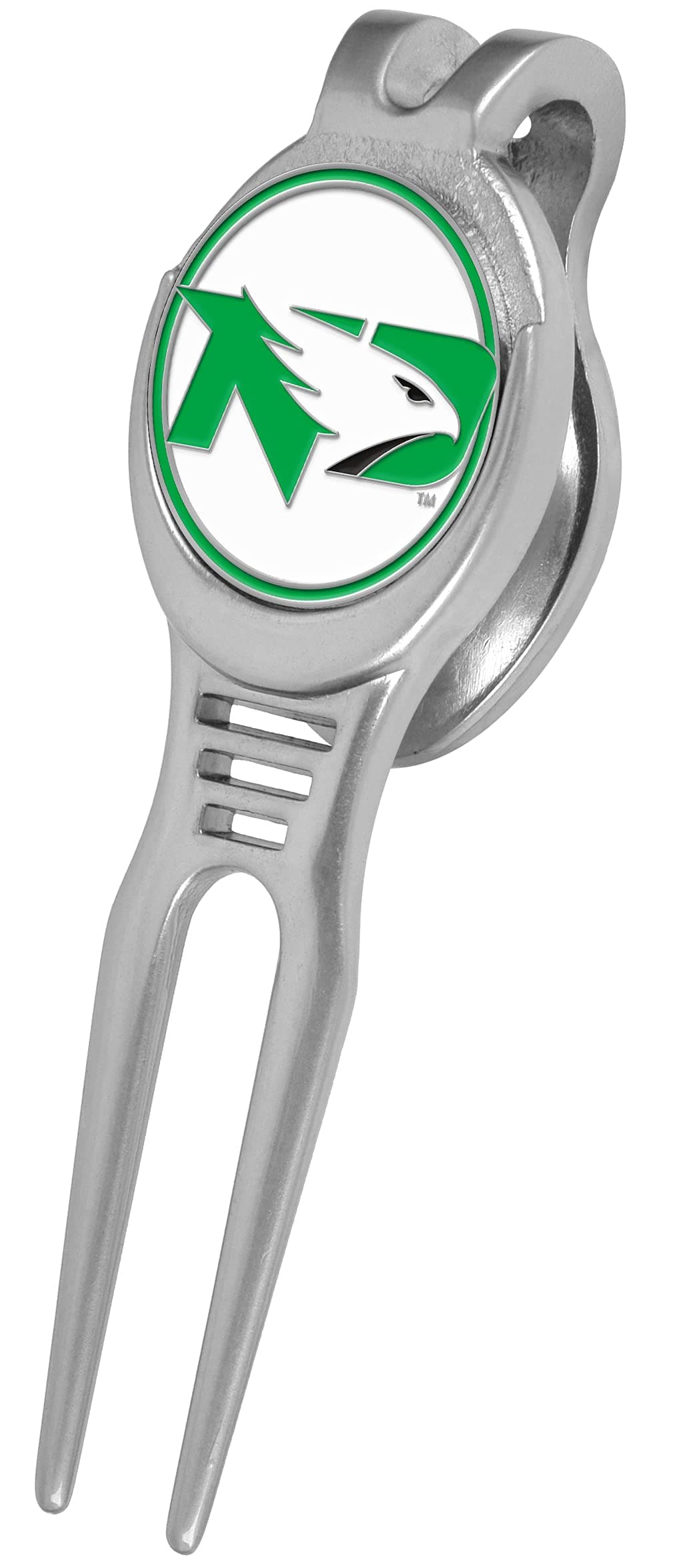 LinksWalker North Dakota Fighting Hawks - Divot Kool Tool, Silver, One size