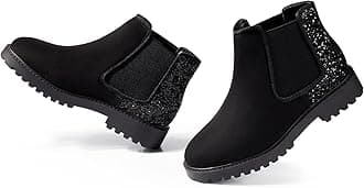 HARVEST LAND Girls Boots Kids Ankle Boots Zipper School Shoes Elegant Big Kid Fashion Winter Boots Zip-up Short Flat Bootie for Junior/Yourth