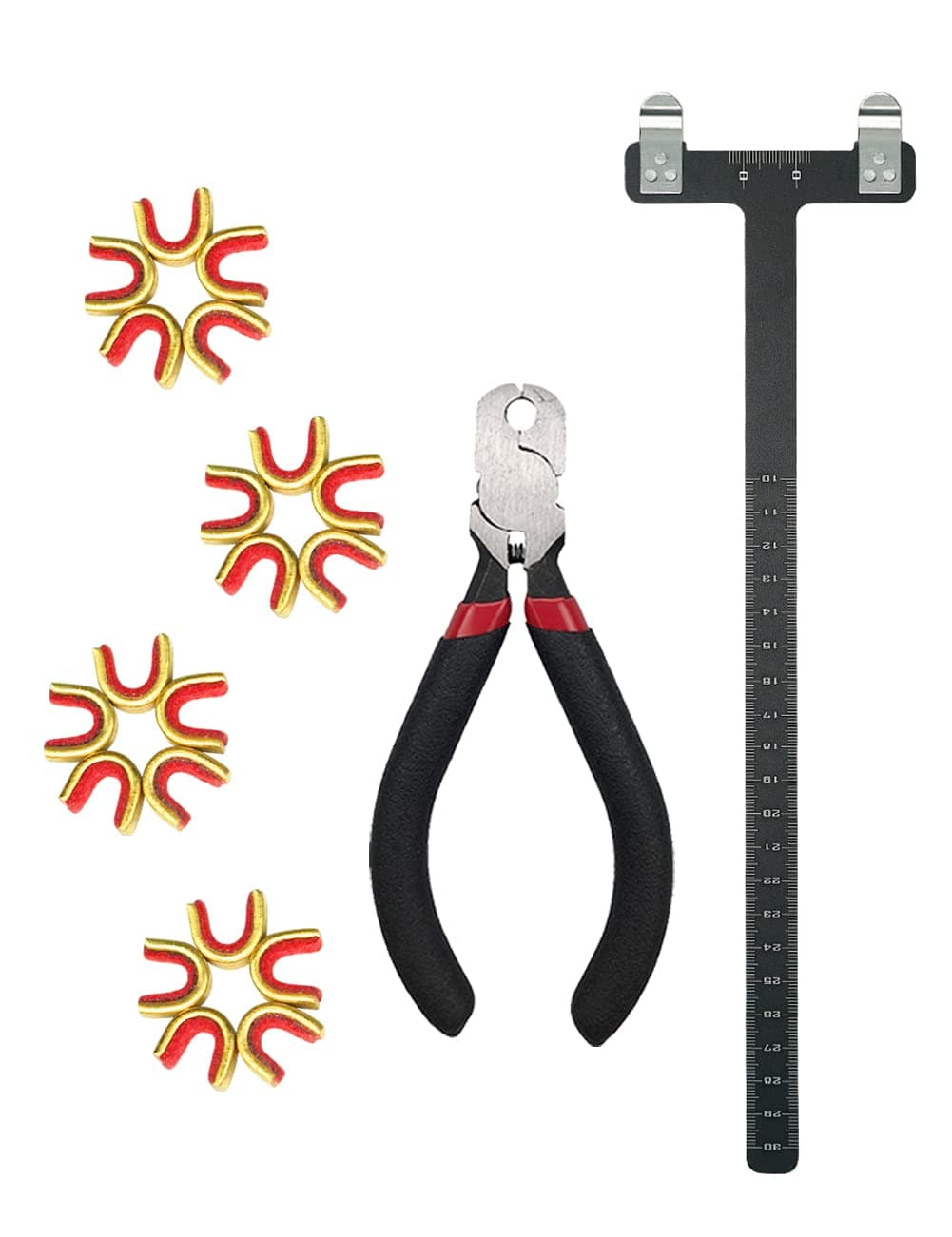 Archery Bow String Nock Points Pliers Set T Shape Bow Square Ruler Nocking Point Buckles Plier