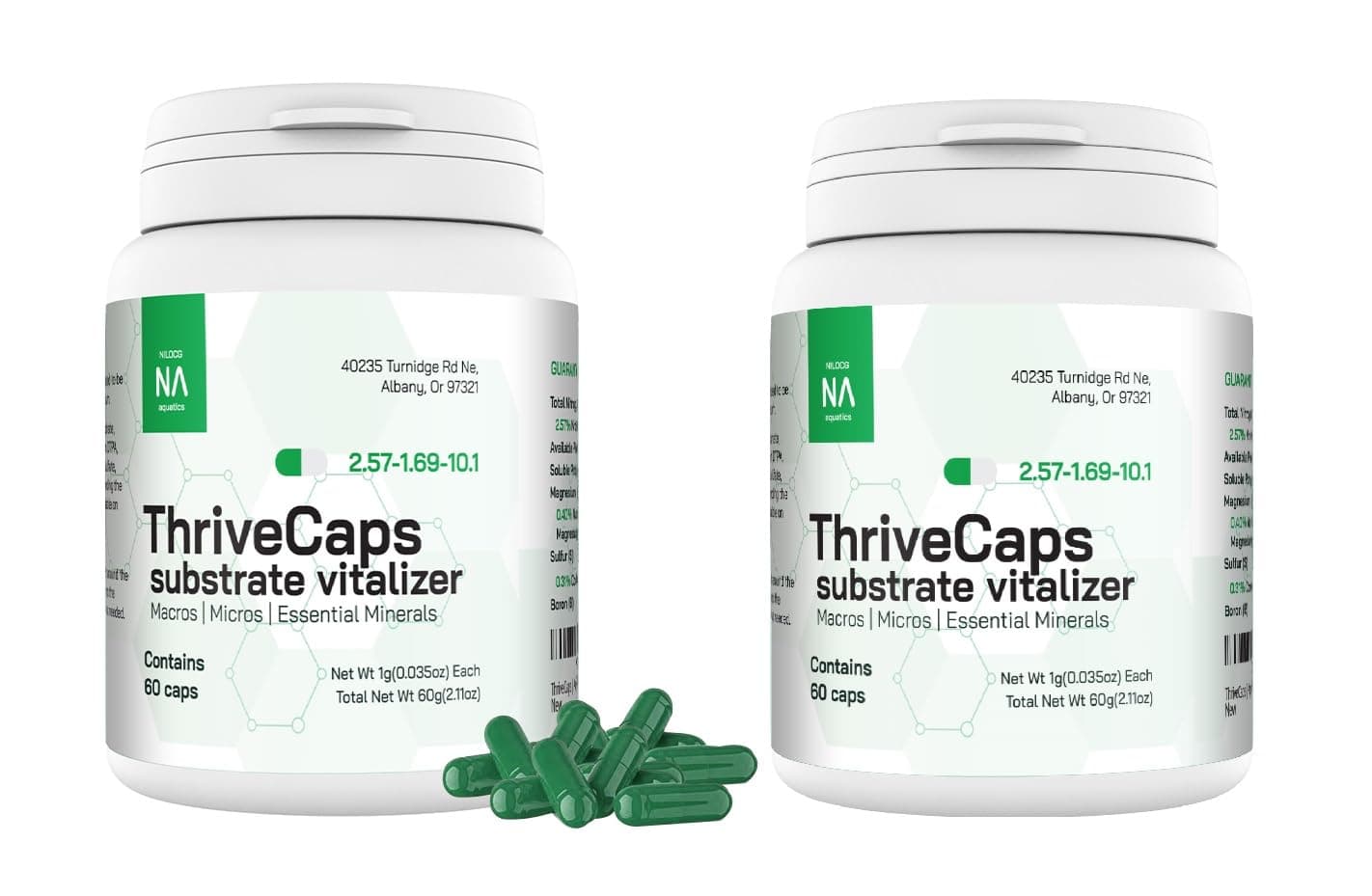 ThriveCaps | Aquarium Root Tab/Caps | NA Premium Root Caps 60 Count(1 gram Each) (2x60ct Jars)