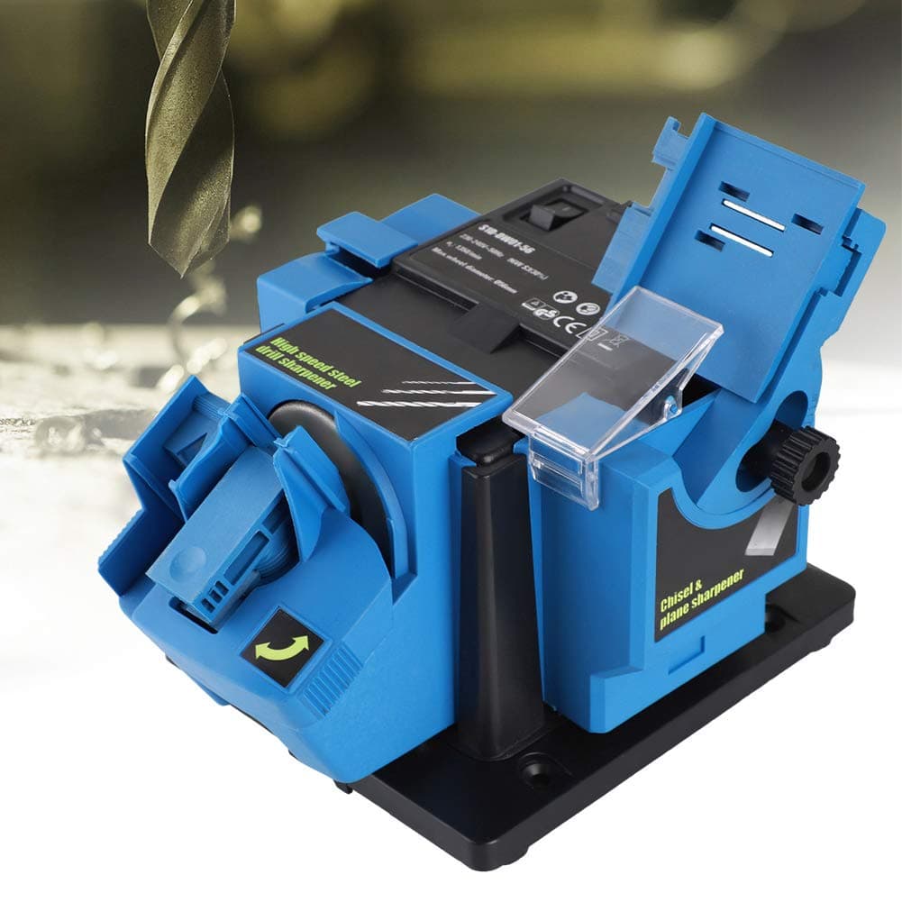 Drill Bit Sharpener, Multi Tool Blade Sharpener 15. 2x14. 3x15. 5cm Electric Knife Sharpener Drill Bit Sharpener with Grinding Wheel Household Sharpener for Kitchen and Workshop