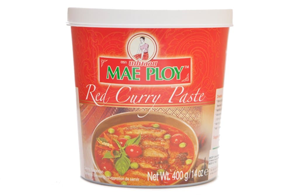 Red Curry Paste, Authentic Thai Curry Paste with Red Pepper, Shrimp Paste, Lemongrass and Herbs for Cooking Butter Chicken, Rendang, Curry, Stew