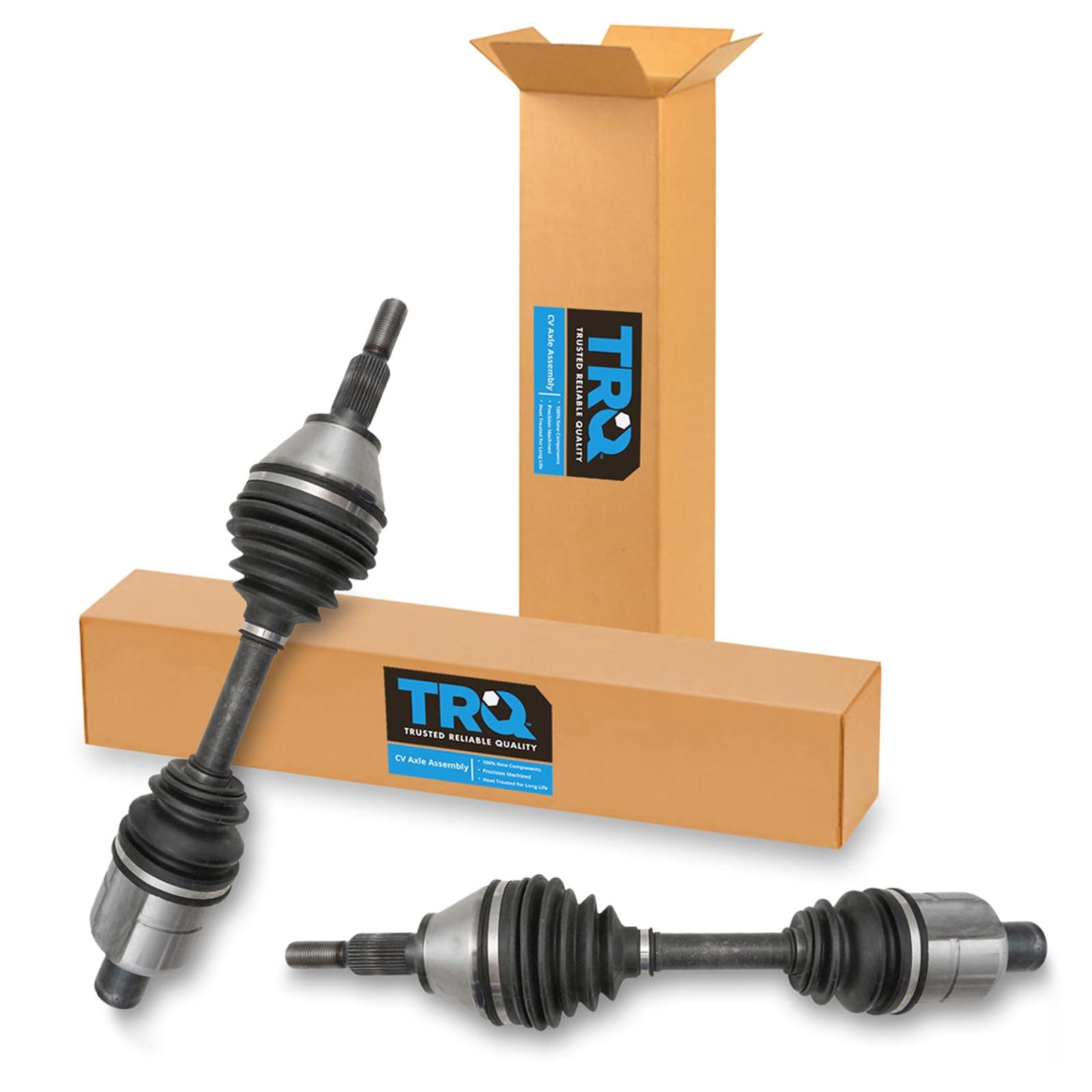 TRQ Front Driver and Passenger Side CV Axle Assembly 2 Piece Set for 4 WHEEL DRIVE MODELS ONLY Compatible with 2012-2018 Ram 1500 4WD 2019-2021 Ram 1500 Classic 4WD 5 Lug