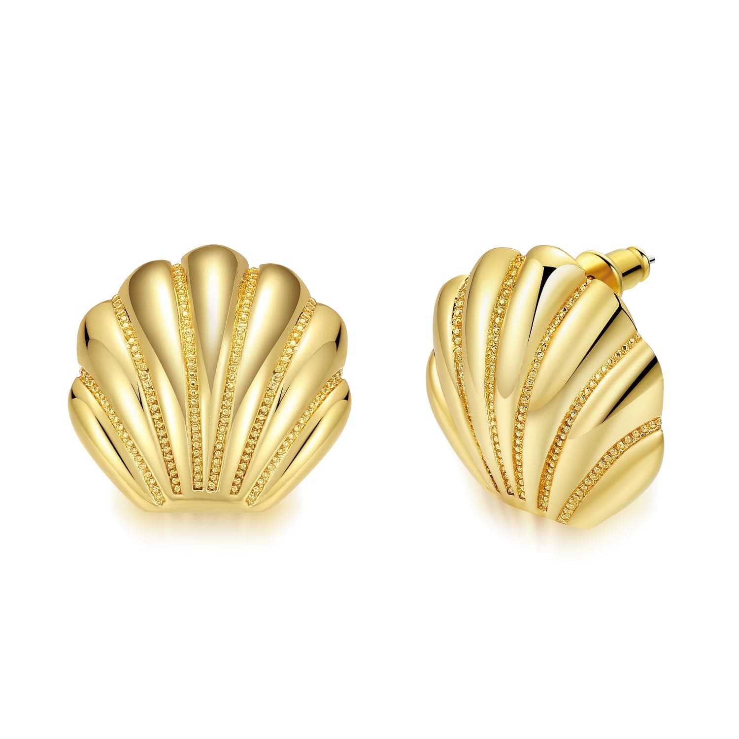 ENVYOUGeometric Rectangle Gold Stud Earrings Irregular Hammered Chunky Statement Square Earrings for Women Trendy