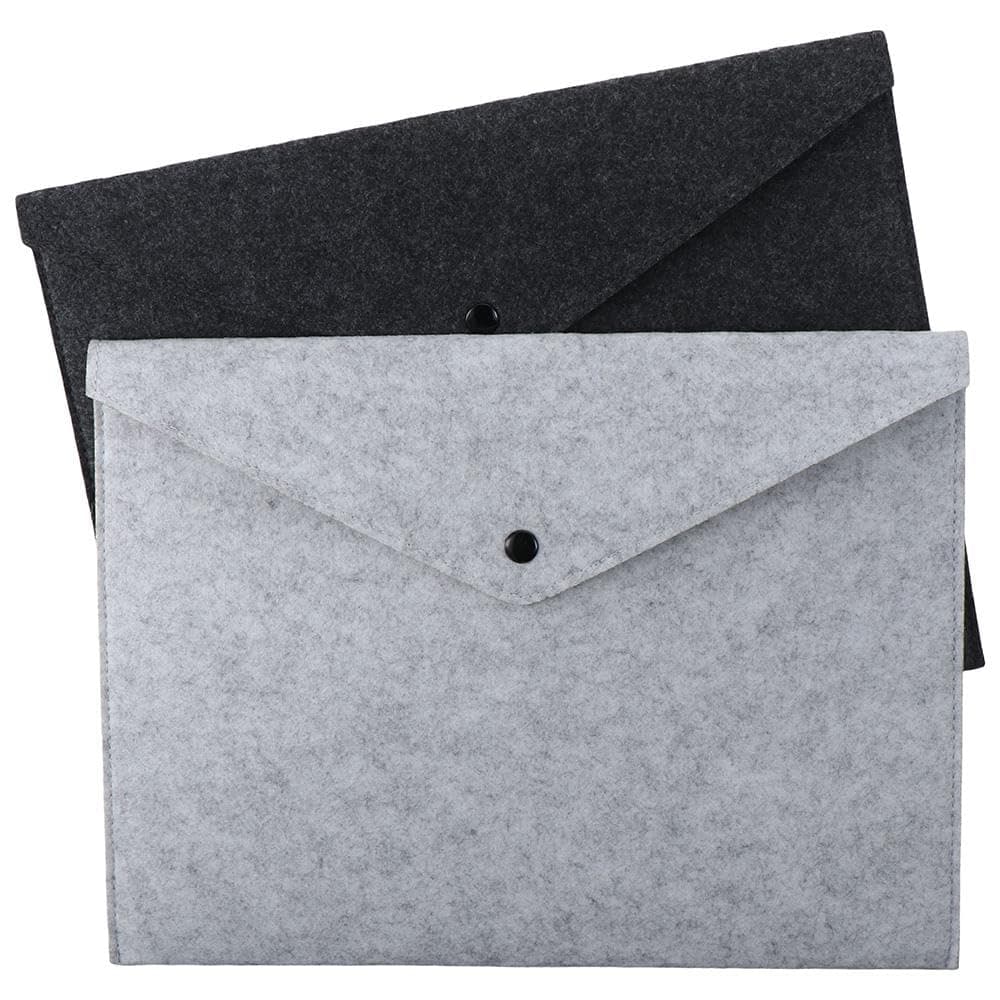 dohobby 2 Pcs Felt Folder A4 File Folder Office File Archive Folder Paper Portfolio Case Letter Envelope Folders with Buckle