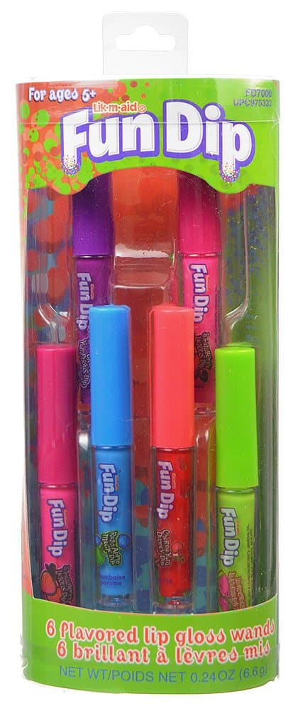 Fun Dip Assorted Lip Glosses, 6 Count