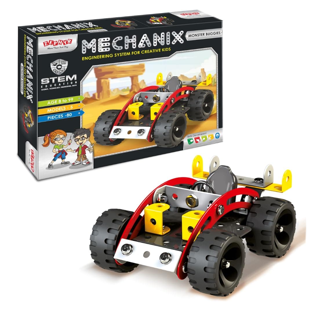 Mechanix Monster Buggies Enhancing Practical Education Stem Learning Mechanical Skills and Creativity for Boys and Girls Age 7+
