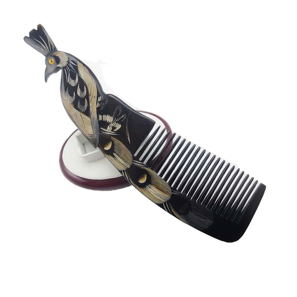 Handmade Decorative Buffalo Horn Comb Anti Static Comb