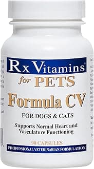 Rx Vitamins Formula CV for Dogs & Cats - Cat and Dog Heart Health - Feline & Canine Cardiac Support - 90 ct