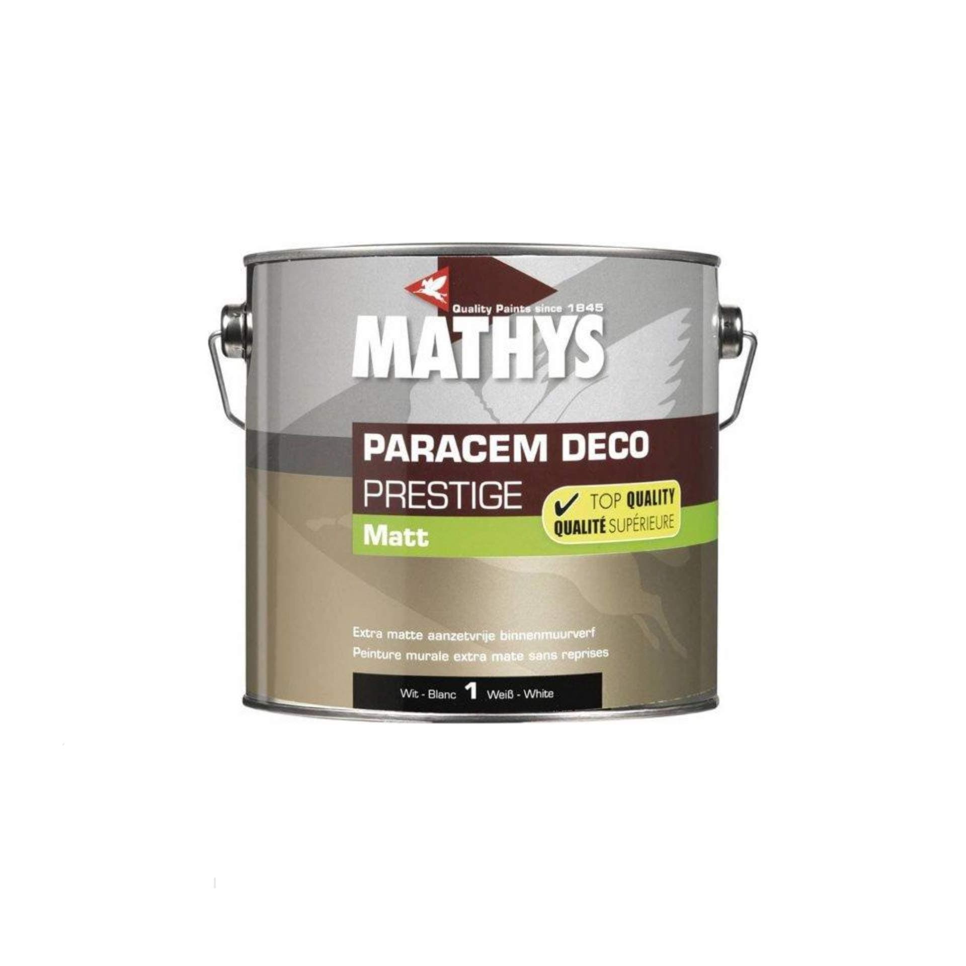 Mathys Paracem Deco Prestige Interior Paint Matt White 1L