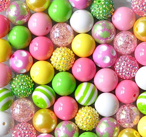 Pink Grapefruit 20mm Bubblegum Bead 50 Piece Bulk Set from Boutique Craft Supplies