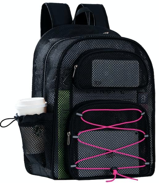 SWANSWIFT Upgraded Mesh Backpack for School Heavy Duty, See Through Backpack for Beach Kids