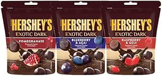 EXOTIC DARK Pomegranate, Blueberry and Raspberry & Goji Flavor|33.3g - Pack of 6, 200 gram