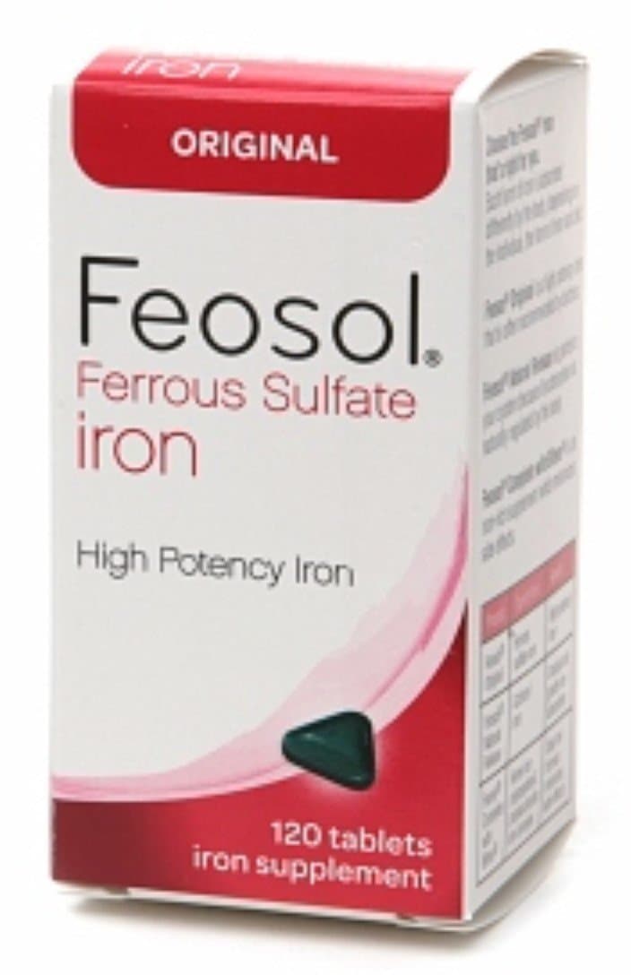 Ferrous Sulfate Iron, Original, Tablets 120 ea (Pack of 4)