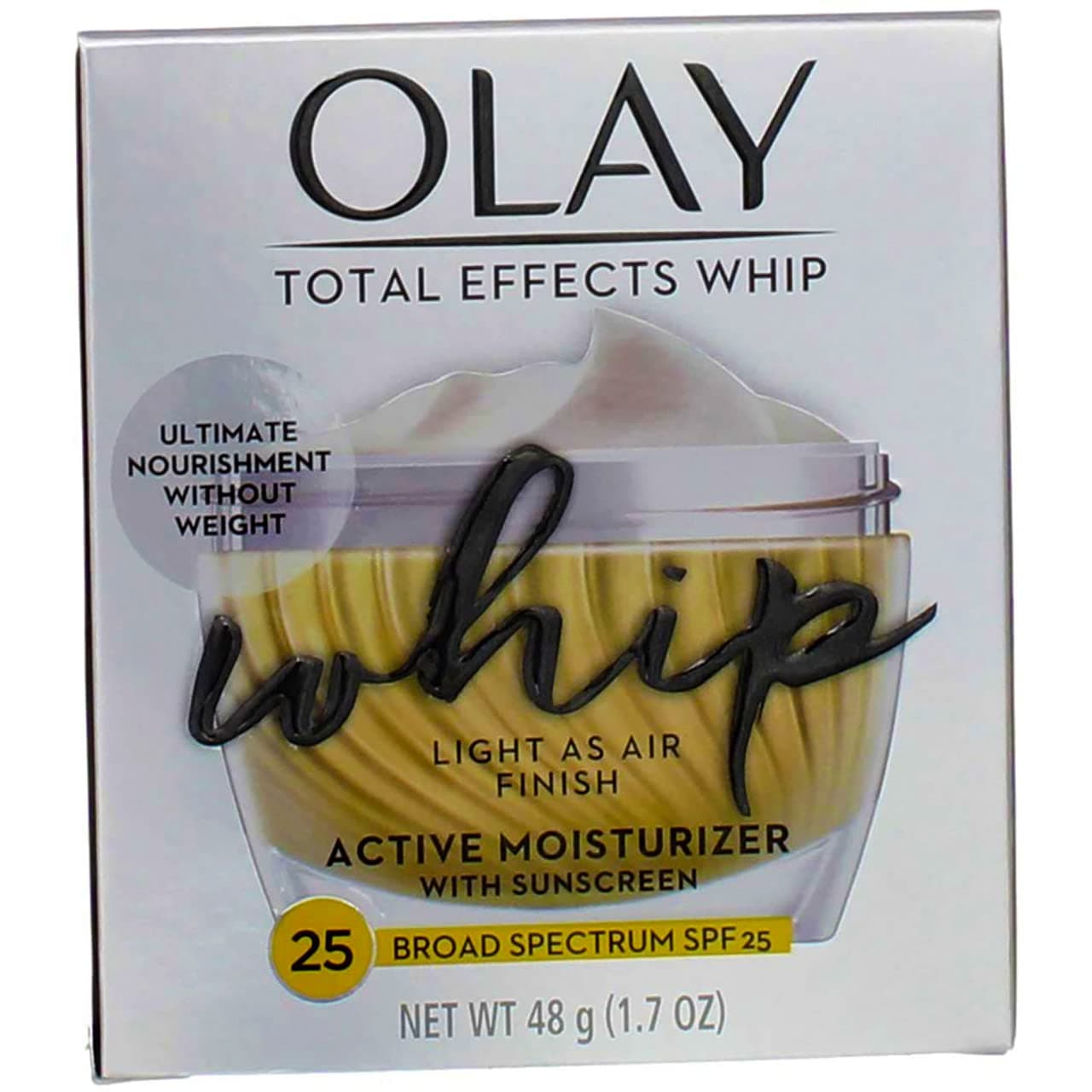 Olay Total Effects Whip Active Moisturizer Spf#25 1.7 Ounce Jar (50ml) (2 Pack)