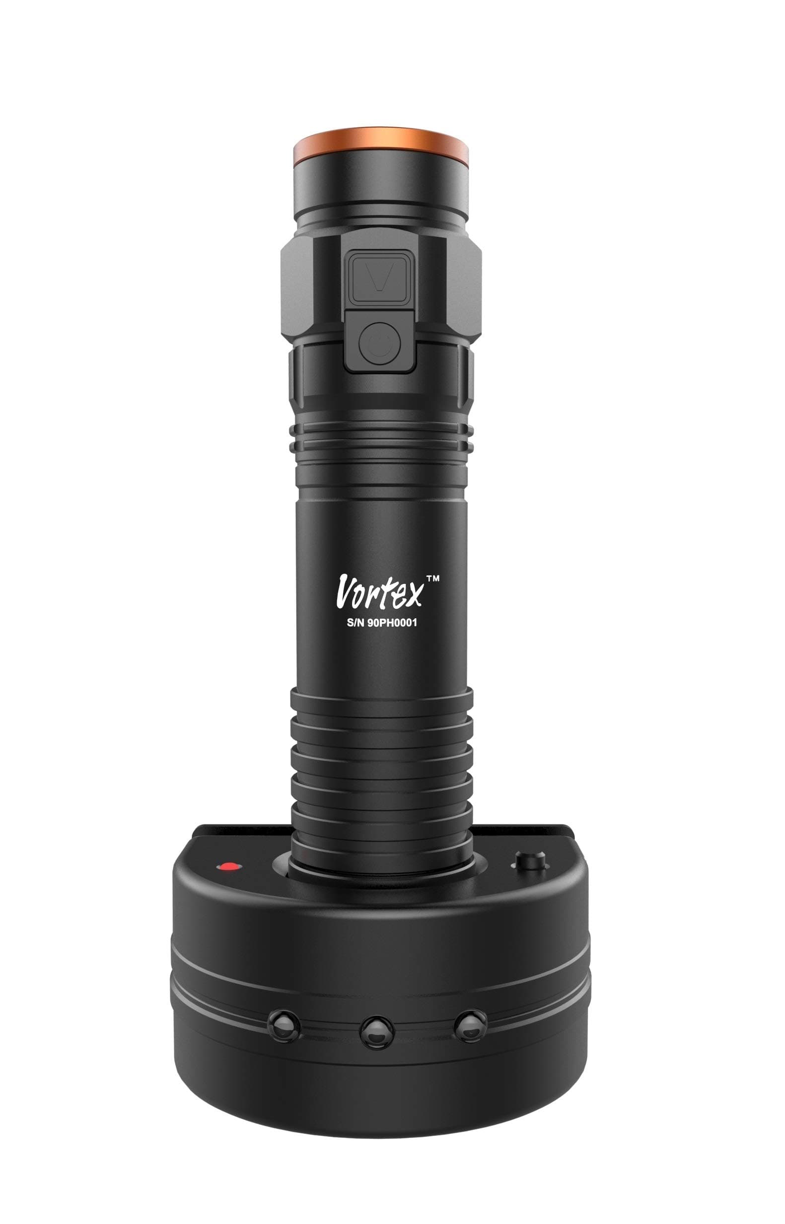 Vortex TX200 Emergency Rechargeable Charging Dock 7/24 Dual Switch Magnetic Base Charging 1300 Lumen Mini-USB Charging Dimming Tactical Function Handhold Traffic Wand Tripod Compatible Flashlight