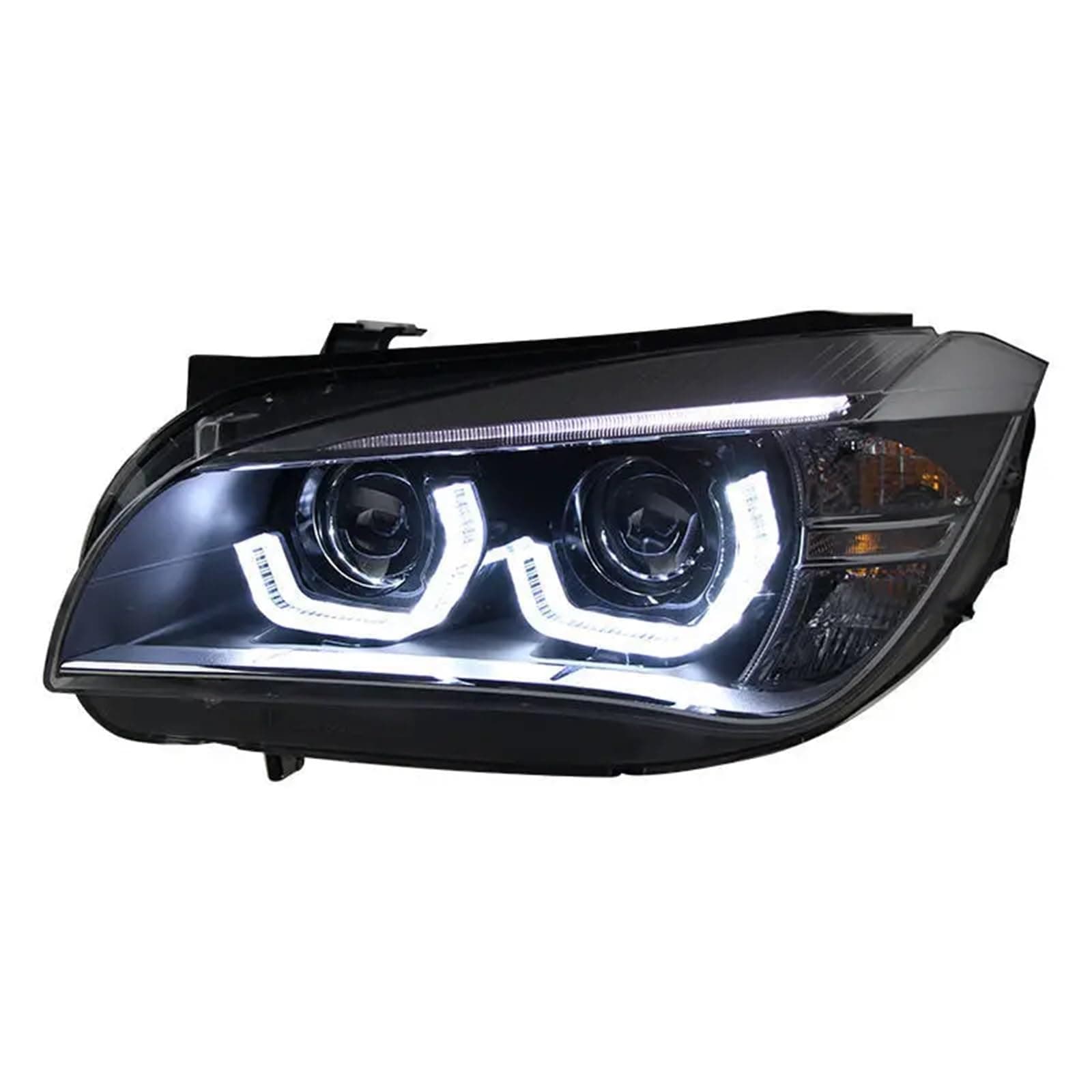 Replacement For 2010-2015 BMW X1 Headlight Assembly E84 Retrofit LED Lens Headlights And Daytime Running Lights(Halogen lamp)