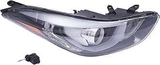 Front Headlights Assembly Right Side for 2014-2016 Hyundai Elantra w/LED DRL Projector Passenger Head Lights Direct Replacement Headlamps Assy Set (Right Passenger Side)