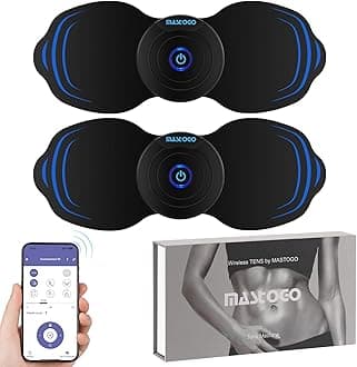 MASTOGO Wireless TENS Unit Back Pain Relief Massager- Muscle Stimulator Machine - Wireless TENS Unit Muscle Stimulator- tens Unit