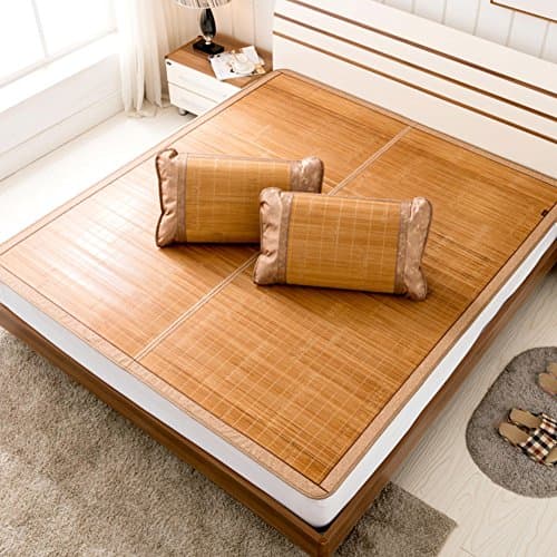 DHUANZZCA Summer Bamboo Mat/Mat/Double-Sided Bamboo Mat/Folding Dormitory Mat-B 0.8m