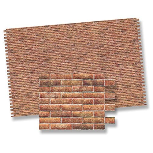 Dollhouse Embossed Modern Brick Wall Paper Single Sheet
