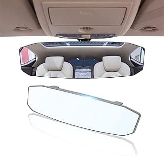 Ajxn 12" Large Anti-Glare Panoramic Rear View Mirror - Universal Wide Angle for Car SUV Trucks (12" L X 3.5" H) Convex Curve 300mm