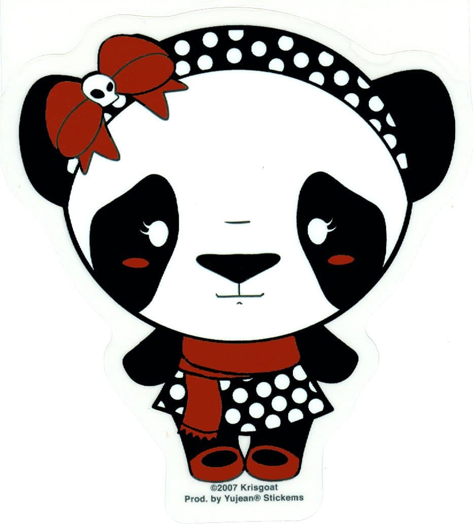 Krisgoat - Lady Panda Bear - Sticker / Decal