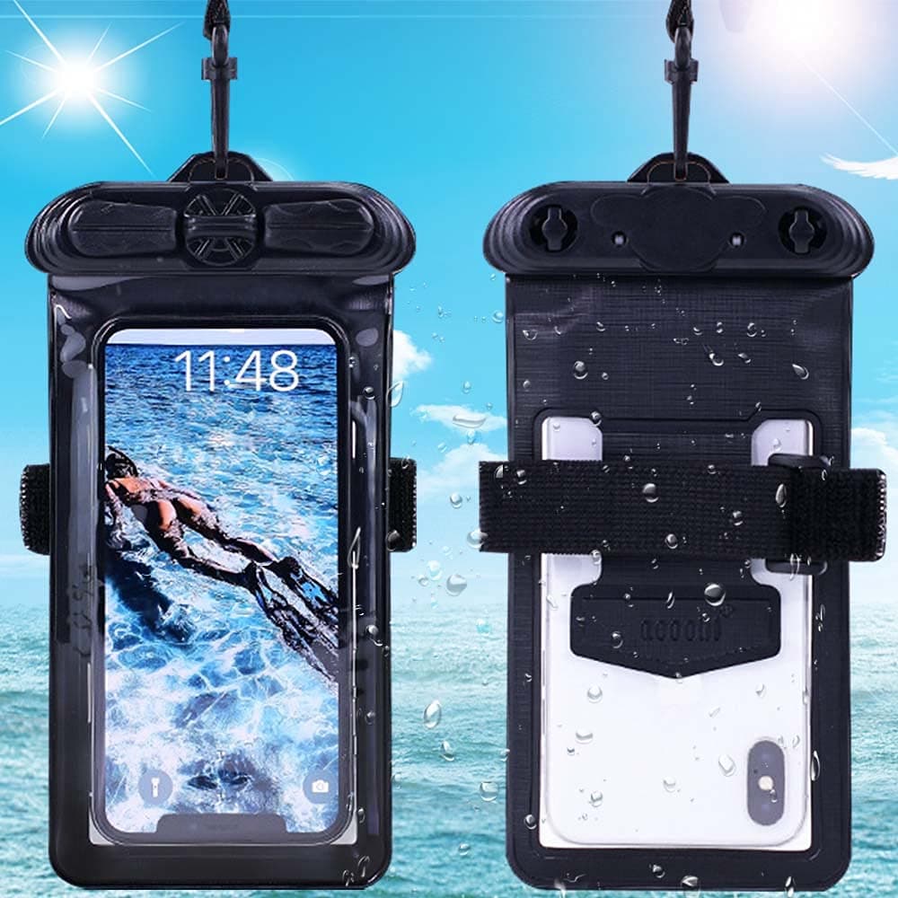 Case Cover, Compatible with UHANS Note 4 Black Waterproof Pouch Dry Bag (Not Screen Protector Film)