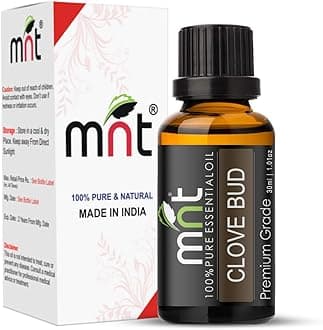 MNT Clove Bud Essential Oil (30ML) 100% Pure Natural & Undiluted,Therapeutic Grade For Teeth,Hair and Skin