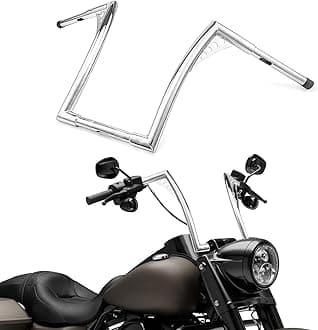 WeiSen 14" Ape Hanger Handlebar, 1 1/4" Handle Bar Compatible with Sportster 84-22, fit Softail 84-24, fit Dyna 93-17, fit Road Glide 98-13, fit Road King 94-22 Chrome