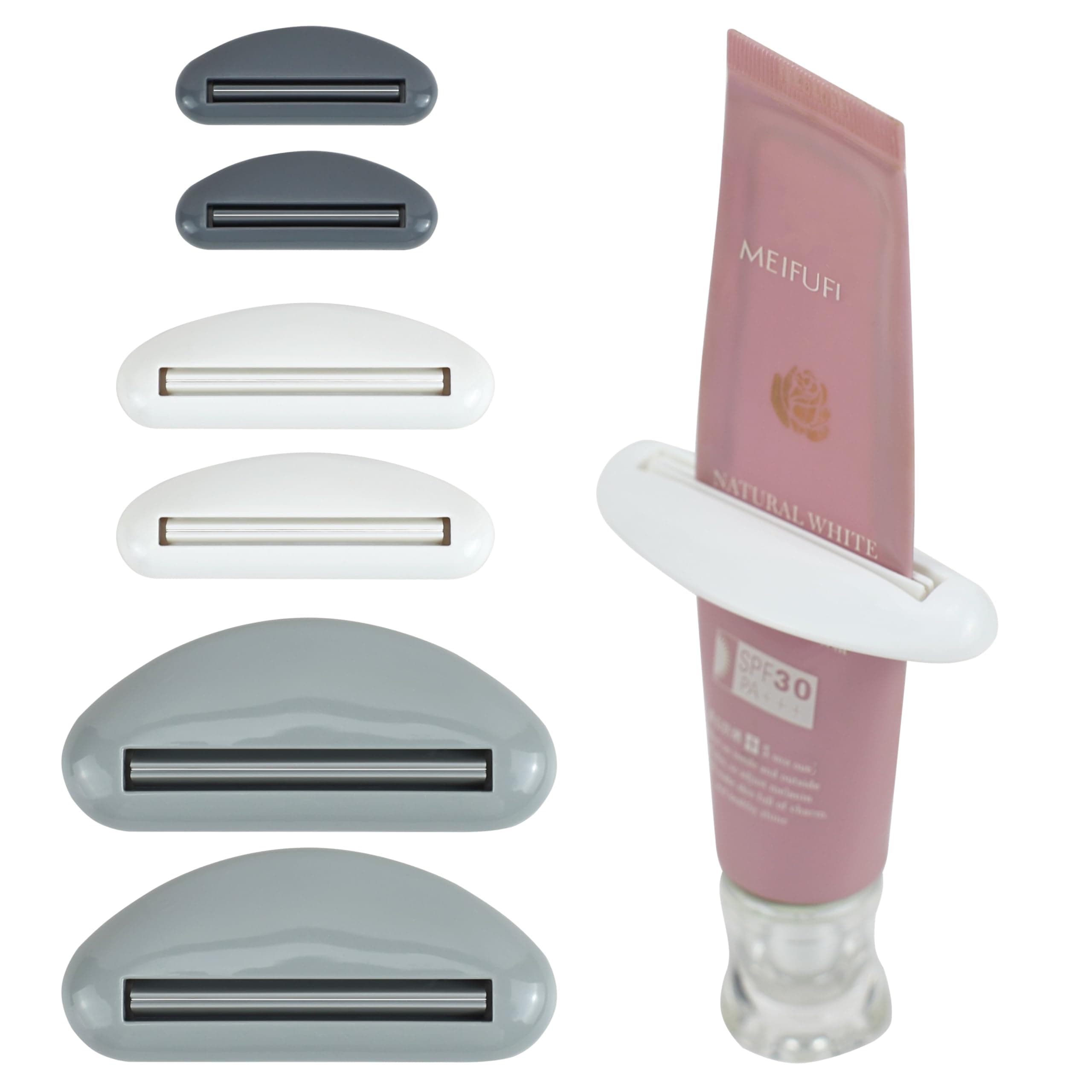 EIKS 6 Sets Tube Squeezer Clip for Toothpaste, Hand Cream, Paint Tube, Cosmetics, Easy Press & Reduces Waste