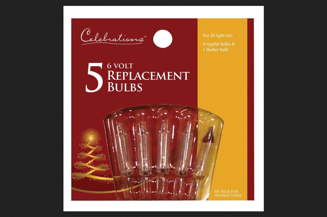 Celebrations 1155-2-71 Mini Replacement Bulbs, 6 V, Clear