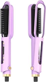 COSTAR Hair Straightener, Single-Handed Anti-Scald Design,30s Fast Heating,30 Temp Settings,LED Display,Ionic Hair Straightening Brush for Women Salon S1 Purple