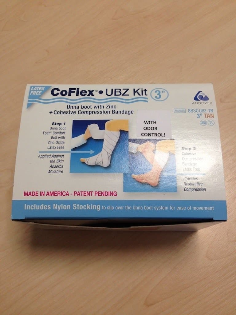 'CoFlex UBZ Kit, Unna Boot With Zinc and Cohesive Compression Bandage 3"(75mm)