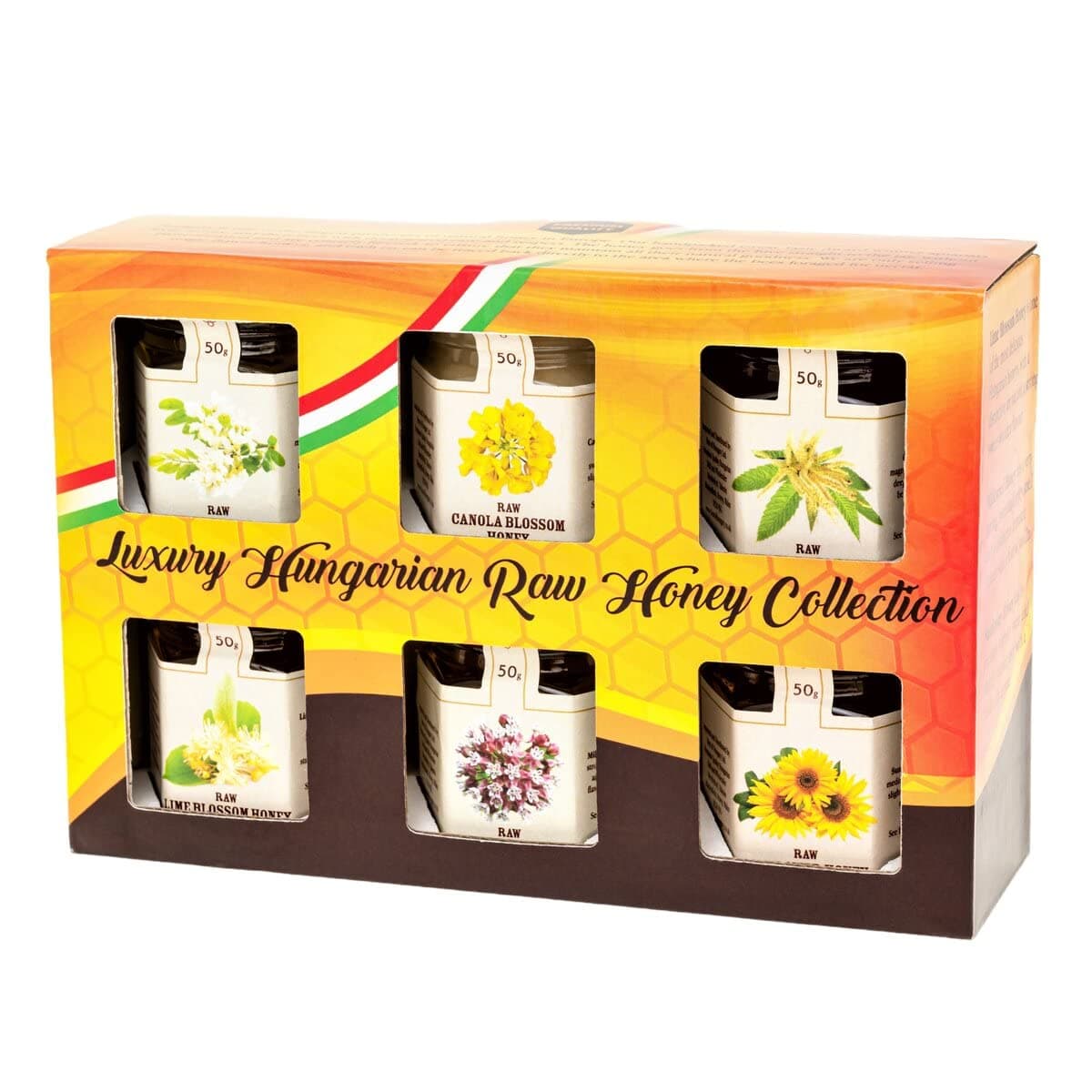 Raw Honey Selection Gift Set 6 x 50g - Gift Pack of Award Winning Honey