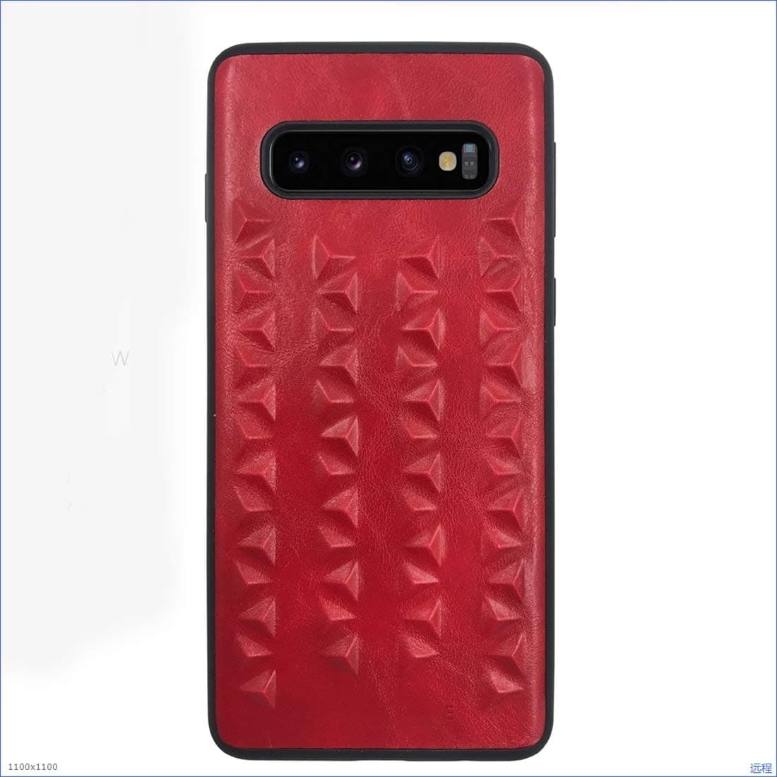 YXCY ADC For Galaxy S10 MANJAZ Series 3D Embossed Pattern Protective Case(Black) (Color : Red)
