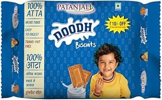 Doodh Biscuit, Whole Wheat Milk Cookie, Rich in Fibre, 800 Gm
