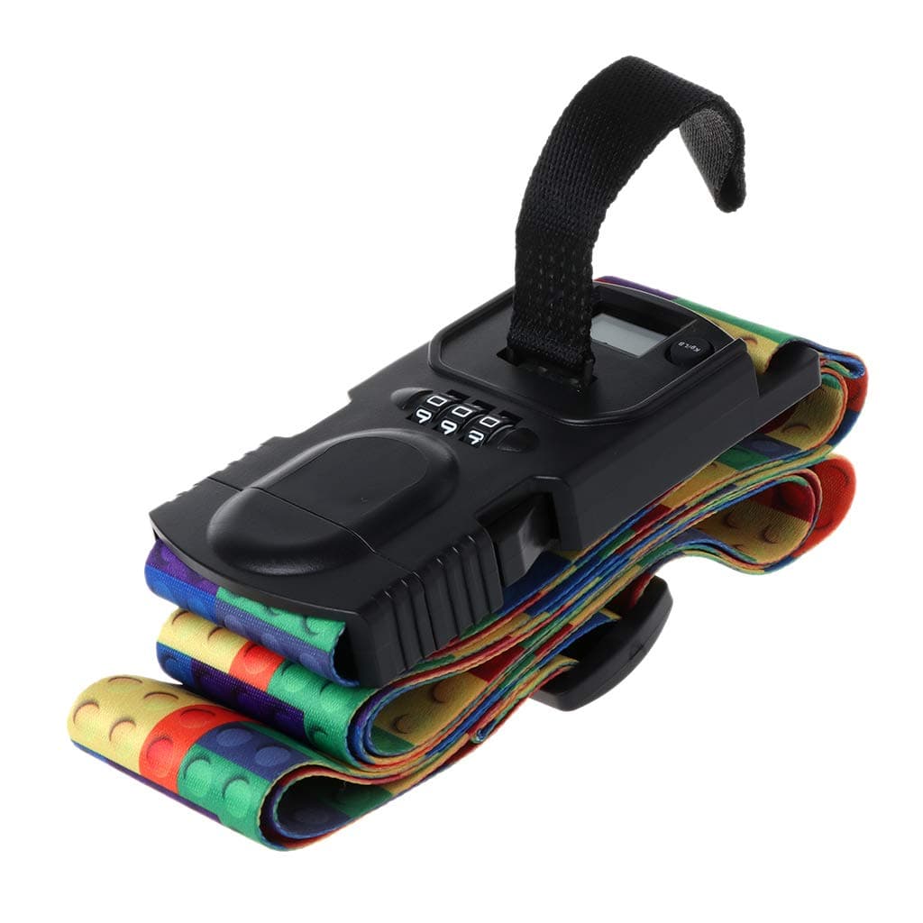 Vxhohdoxs 3in1 Travel Luggage Scale Code TSA Lock Suitcase Strap Belt Digital Hanging Baggage Weigh Scales