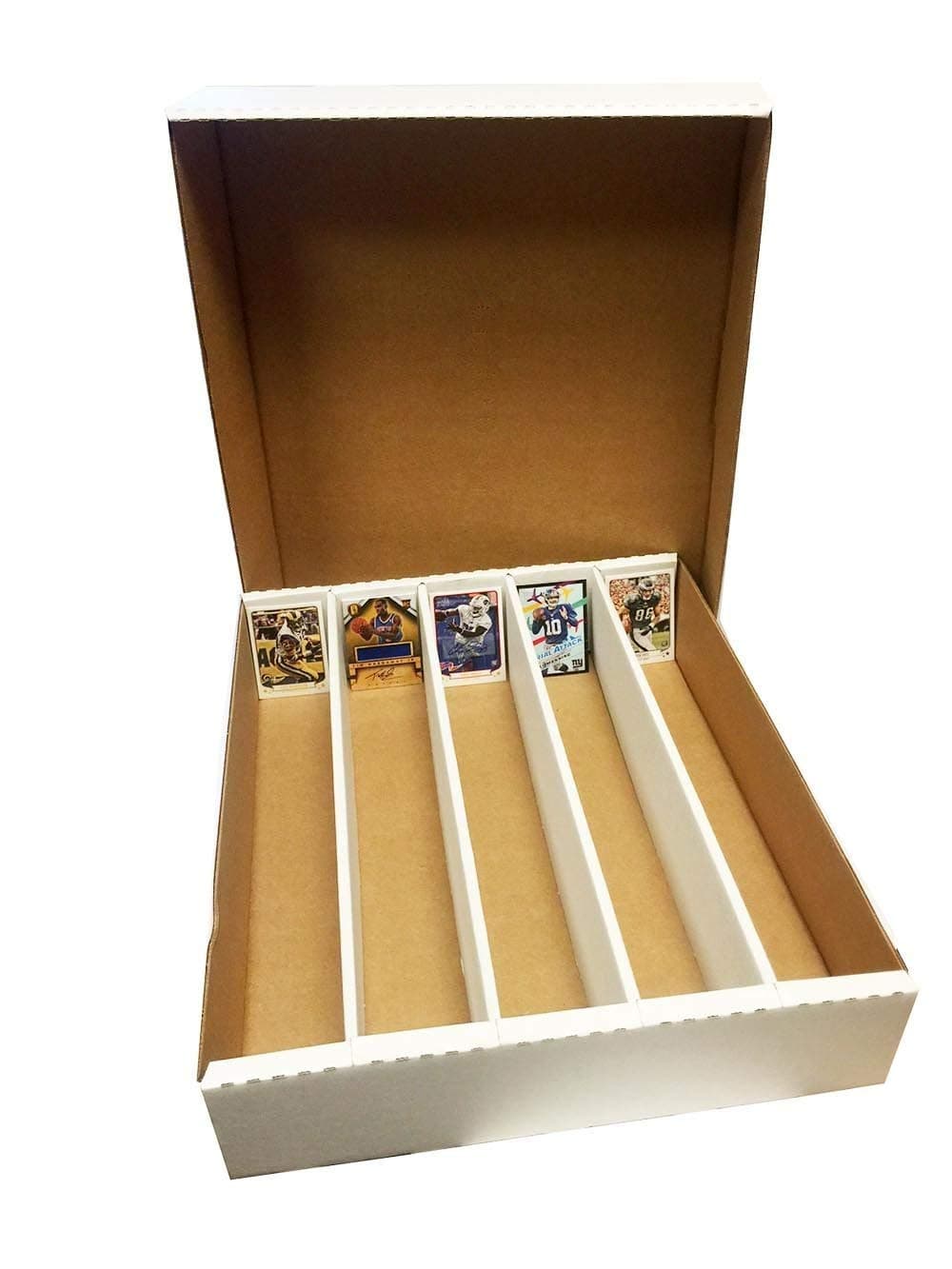 (5) 5000 Count Corrugated Cardboard Storage Box by Max Pro for Baseball, Football, Basketball, Hockey, Nascar, Sportscards, Gaming & Trading Cards Collecting Supplies FULL LID