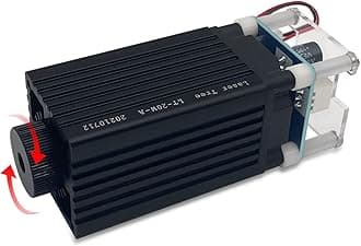 Laser Engraver Module, 4000mW Optical Power, Laser Engraving Cutting Module, Adjustable Focal, 450nm Laser Head for Laser Engraver Cutter Machine DIY Wood Paper Leather, Class 4