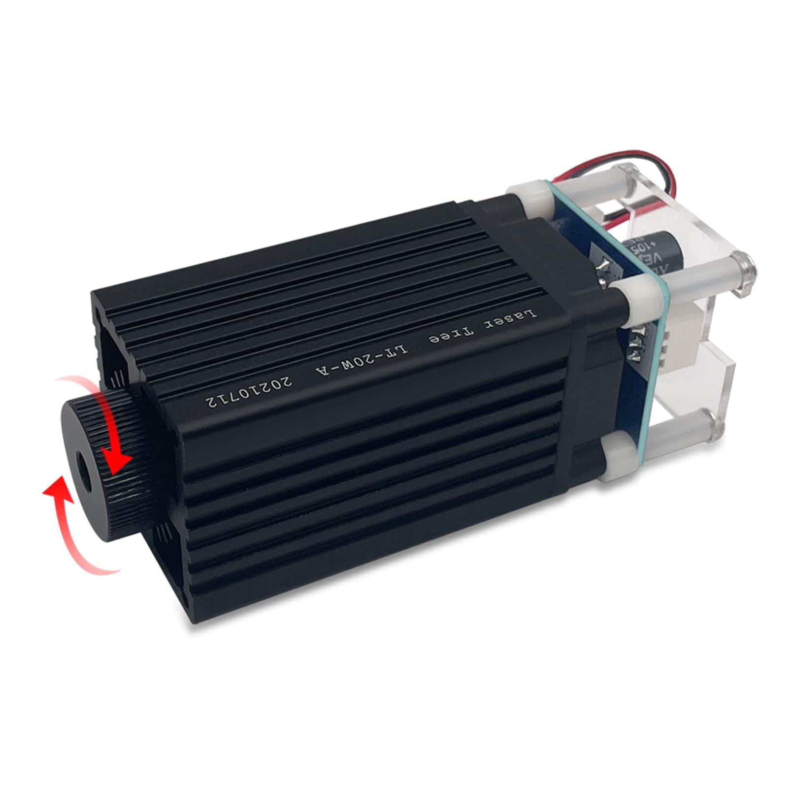 Laser Engraver Module, 4000mW Optical Power, Laser Engraving Cutting Module, Adjustable Focal, 450nm Laser Head for Laser Engraver Cutter Machine DIY Wood Paper Leather, Class 4