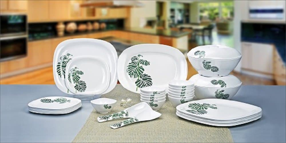 Superware Square Round 31 Pcs Dinner Set Swiss Leave