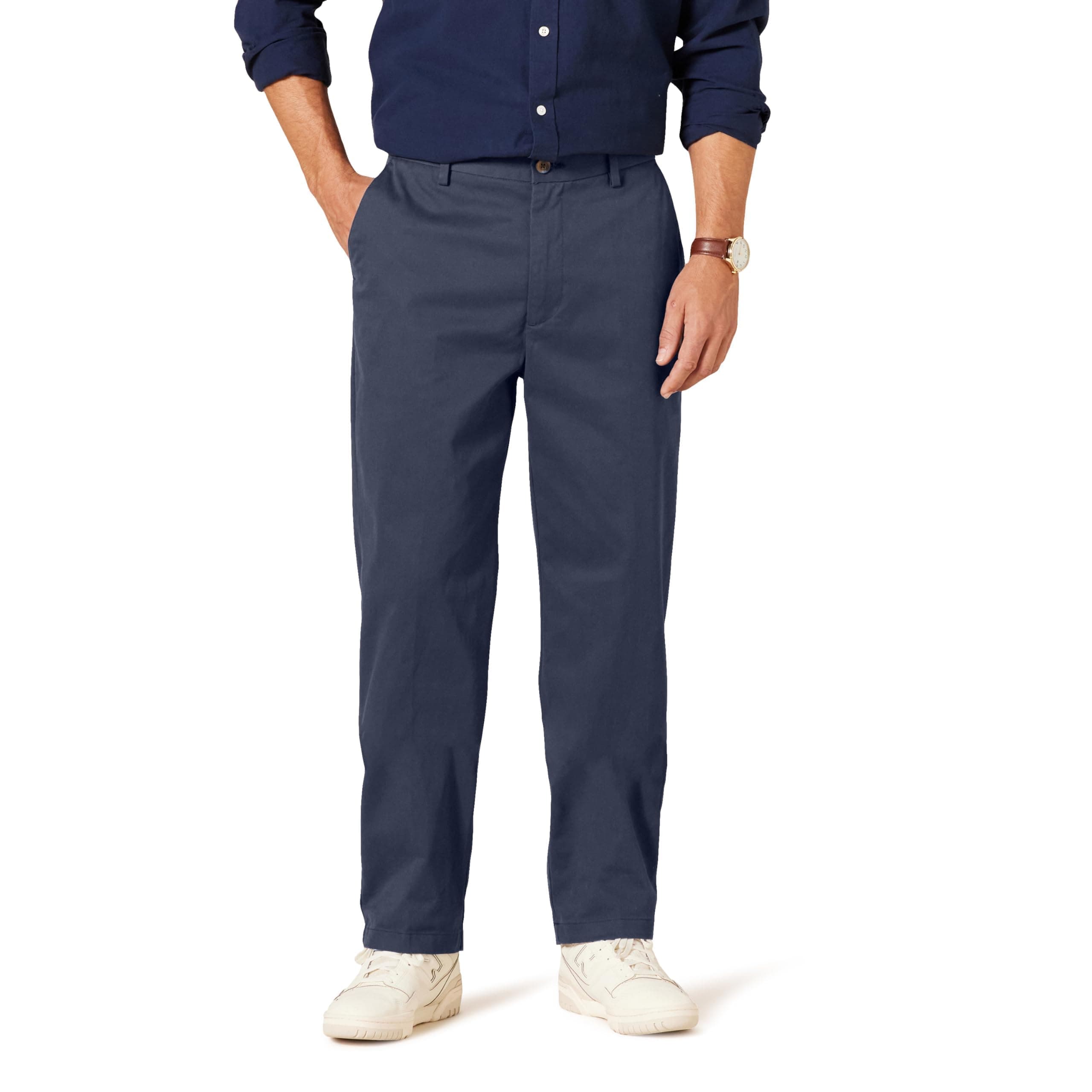 Mens Classic-Fit Wrinkle-Resistant Flat-Front Chino Pant (Available in Big & Tall)