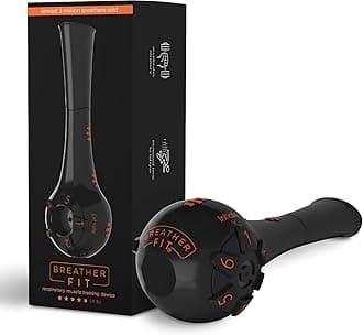 The Breather Fit - Lung Trainer for Athletes - Portable Breathing Exercise Device for Lungs - Respiratory Muscle Strengthener - Lung Exerciser Device - Breath Trainer - Coaching App Included